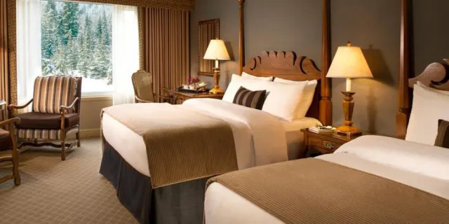 Guest room at Fairmont Chateau.