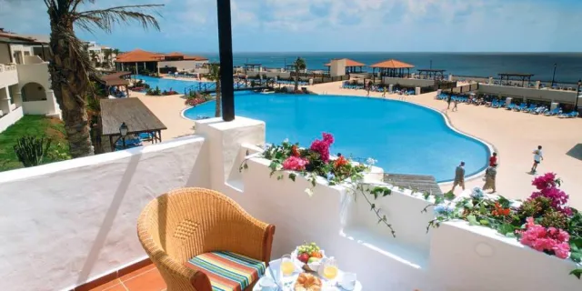 View of pool area from a balcony at the TUI Magic Life.