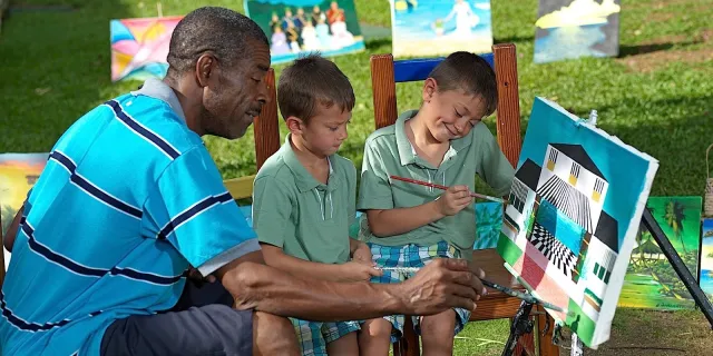 Creative fun at Round Hill Hotel & Villas, Jamaica.