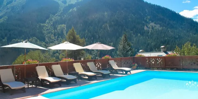 Spectacular view from the pool at Hotel Ancolie